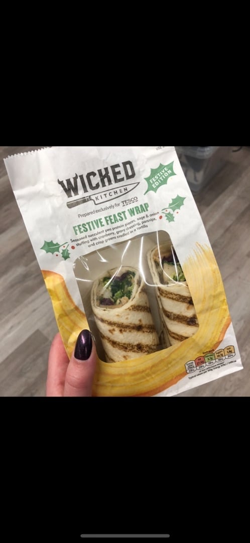 photo of Wicked Wicked Kitchen Festive Feast Wrap shared by @mybasicveganlife on  29 Dec 2019 - review