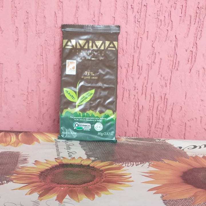 photo of AMMA Chocolate 75% Organic Cacao shared by @apiperex on  08 May 2022 - review