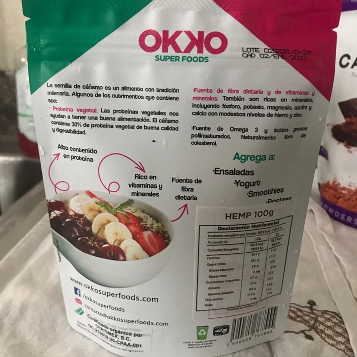 review photo of Okko Super Foods Semilla De Cañamo (Hemp) shared by @bedid on 29 Jul 2021 - review