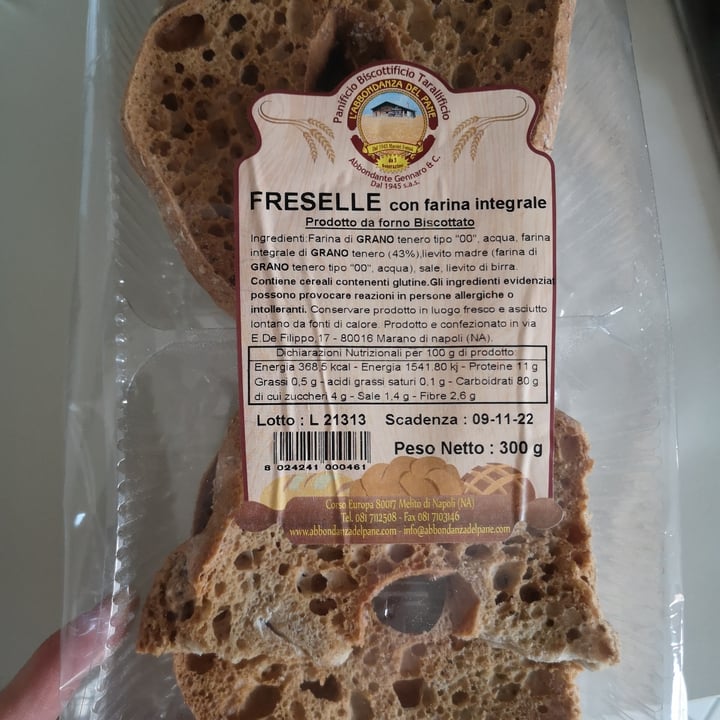 photo of L’abbondanza del pane Freselle Integrali shared by @gabroto on  07 Apr 2022 - review