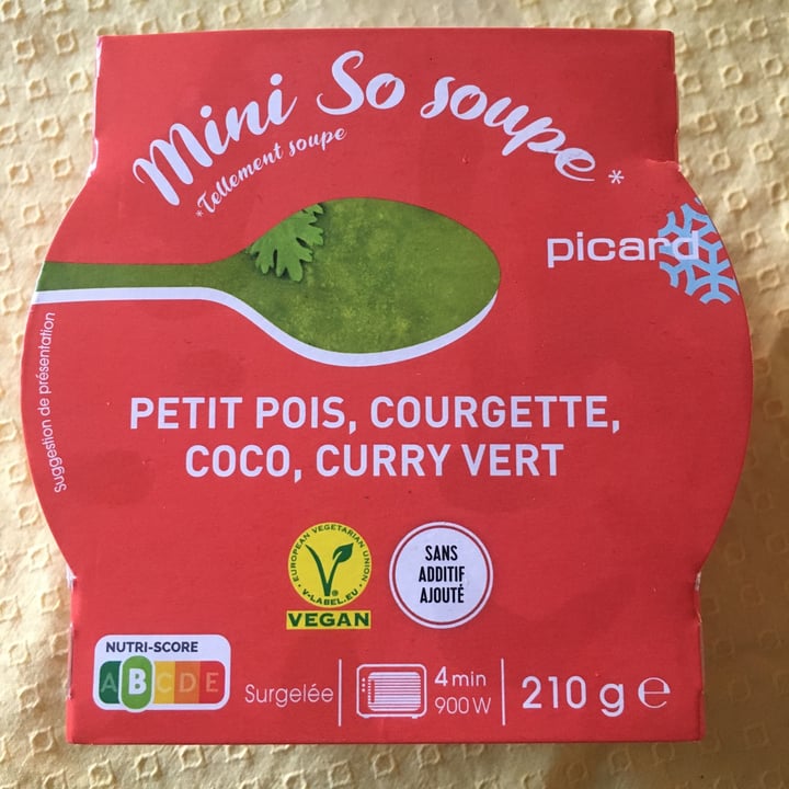 photo of Picard Soupe Petit pois, Courgette, Coco, Curry vert shared by @chuchuliette on  25 Nov 2020 - review