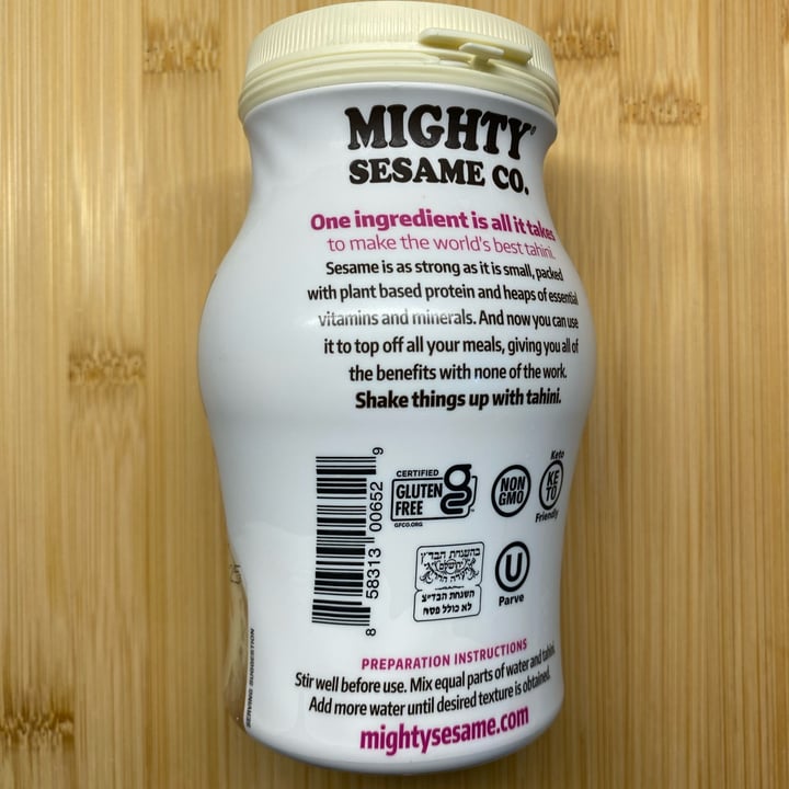 photo of Mighty Sesame Co. 100% Pure TAHINI shared by @veggyele on  12 Oct 2022 - review