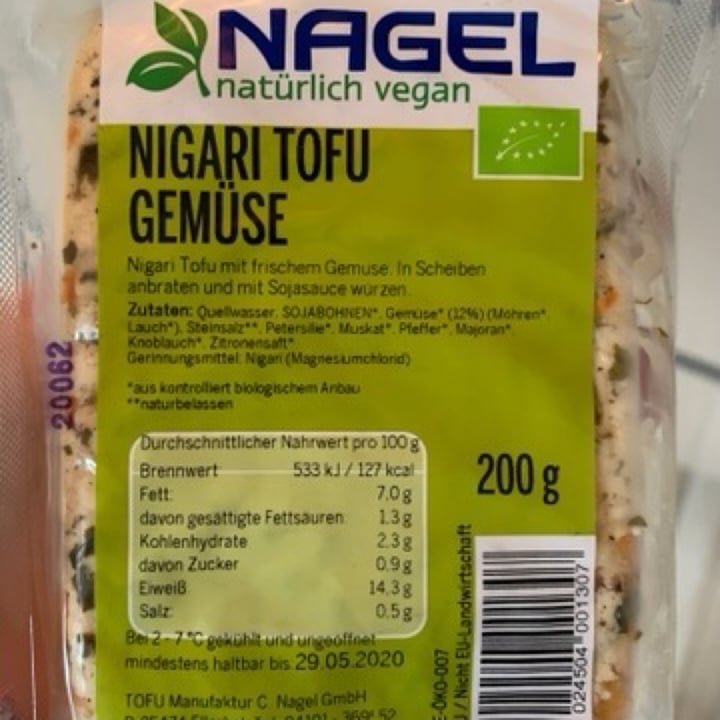 photo of Nagel Nigari tofu Gemüse shared by @zartfuehlend on  29 Apr 2020 - review