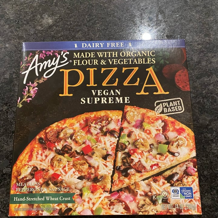 photo of Amy’s Vegan Supreme Pizza shared by @jackz95 on  09 Dec 2021 - review