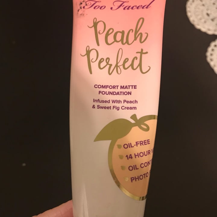 review photo of Too Faced Peach perfect foundation shared by @crg4411 on 22 Aug 2019 - review