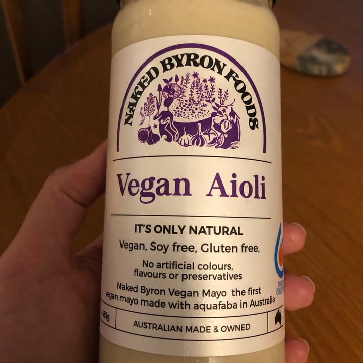 photo of Naked Byron Foods Vegan Mayonnaise - Aioli shared by @louiselliott on  09 Oct 2020 - review