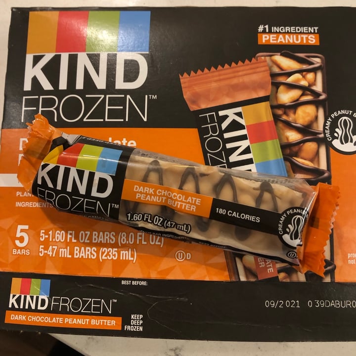 review photo of KIND Frozen Dark Chocolate Peanut Butter Bars shared by @sadarice on 23 Mar 2021 - review