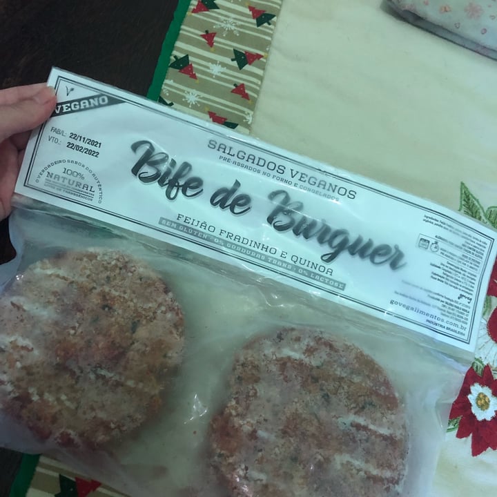 review photo of Salgados veganos Bife de burger shared by @oleinisckibruna on 28 Dec 2021 - review