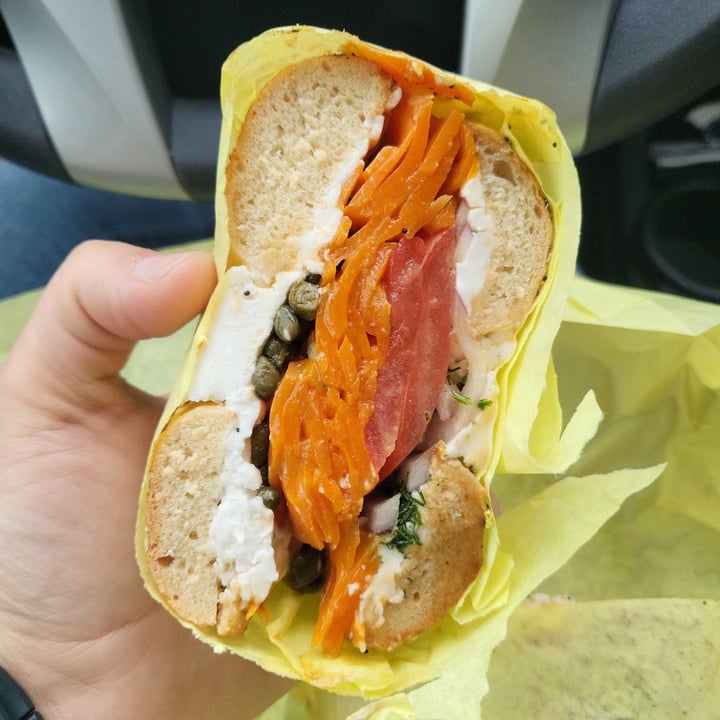 photo of Ben & Esther's Bagels and Deli Vegan Lox Bagel shared by @izzyiris on  15 May 2022 - review