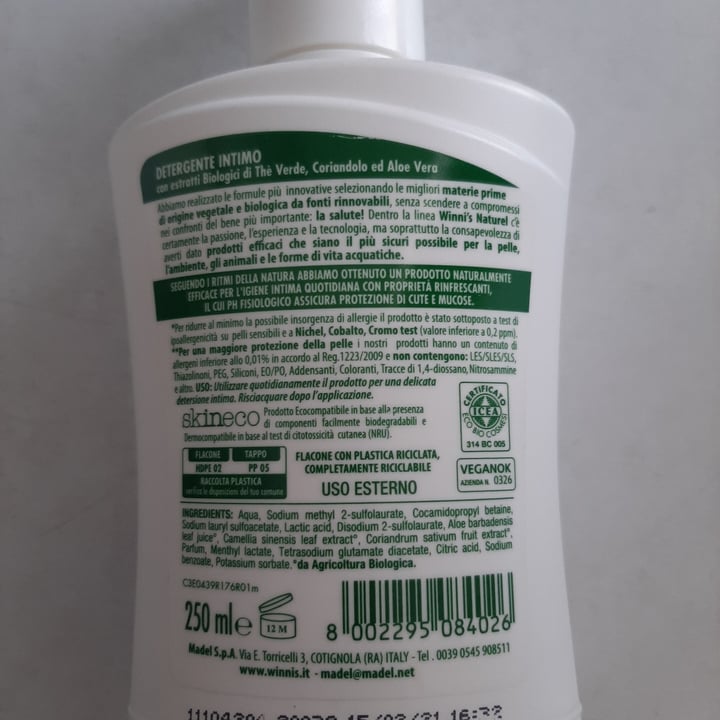 review photo of Winni's Naturel Detergente intimo the verde e betulla shared by @lauraloulou on 15 Apr 2022 - review