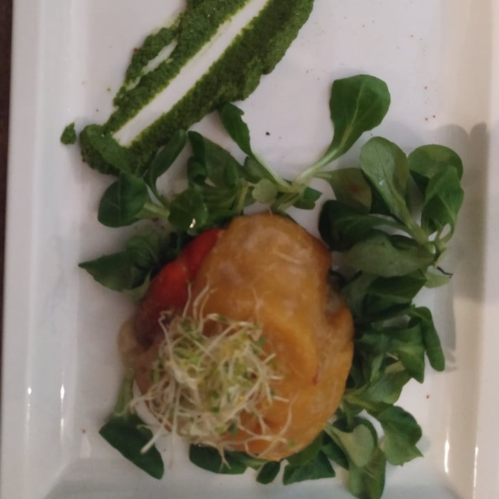 photo of L'Orto già Salsamentario - Vegan & raw food tortino di peperoni con crema di riso e pesto shared by @veganabillon on  29 Sep 2022 - review