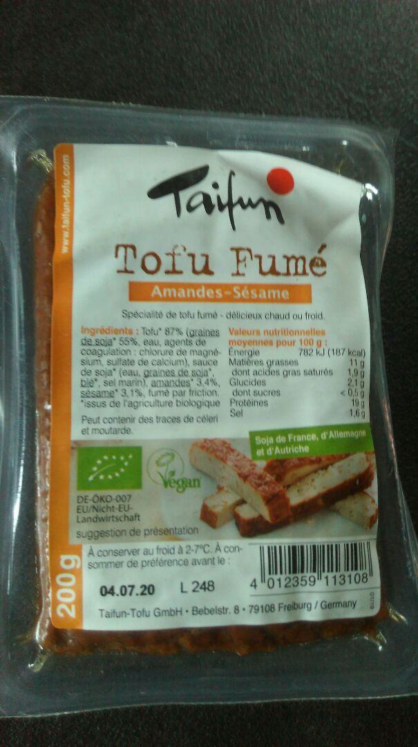 photo of Taifun Smoked Tofu With Almonds And Sesame Seeds shared by @stopanimalabuse38 on  21 Apr 2020 - review
