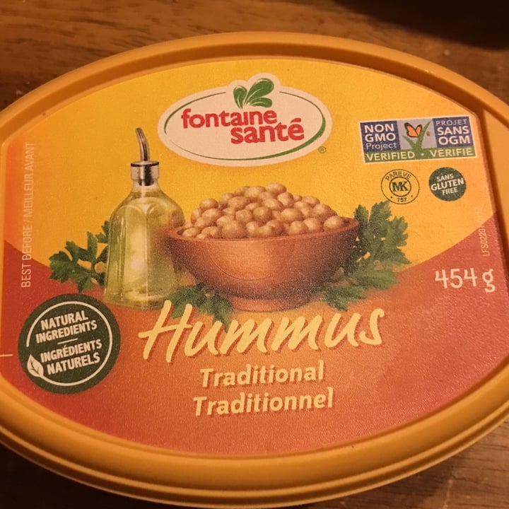 photo of Fontaine Santé Traditional Hummus shared by @antispeciste on  02 Dec 2021 - review