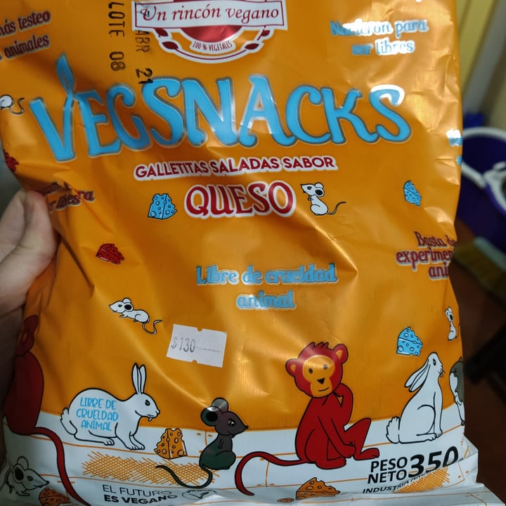 review photo of Un Rincón Vegano Vegsnacks Galletas Saladas sabor Queso shared by @anife on 05 Aug 2020 - review