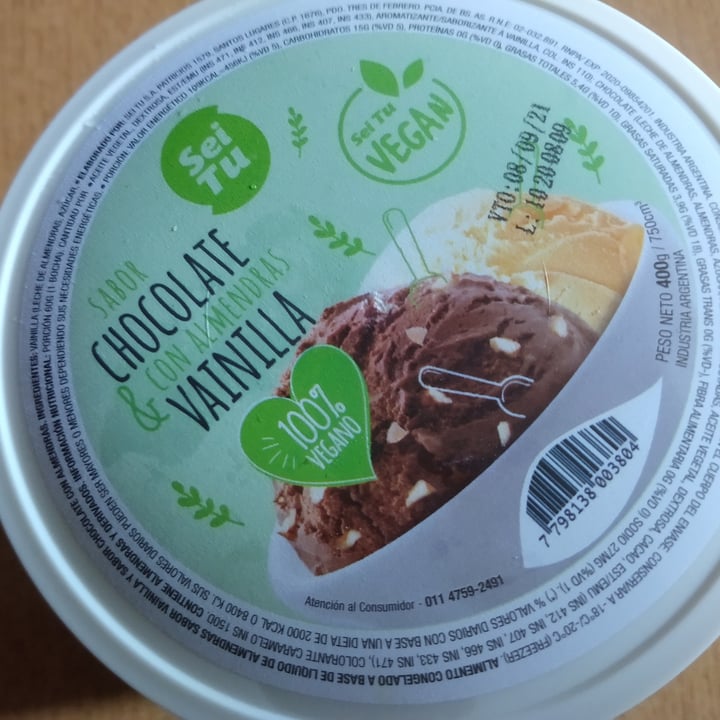 photo of Sei Tu Sei Tu Vegan Vainilla y Chocolate con Almendras shared by @medinasveronica on  08 Jun 2021 - review