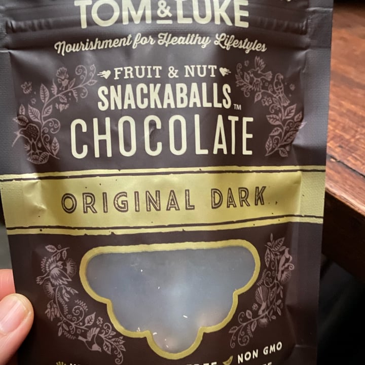 photo of Tom & Luke Fruit & Nut Snackaballs Chocolate Original Dark shared by @chefchrissy68 on  14 Dec 2021 - review