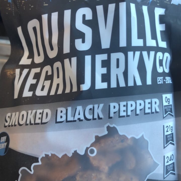 photo of  Louisville Vegan Jerky Co. Louisville Vegan Jerky Co Smoked Black Pepper shared by @naomishaak on  28 Oct 2022 - review