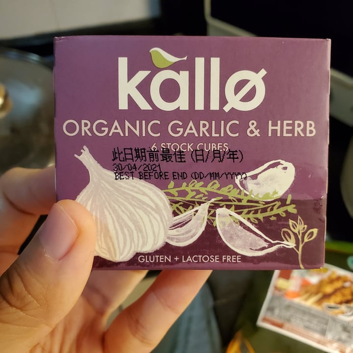 photo of Kallo Organic Garlic And Herb Stock Cubes shared by @moosewong on  17 Aug 2020 - review