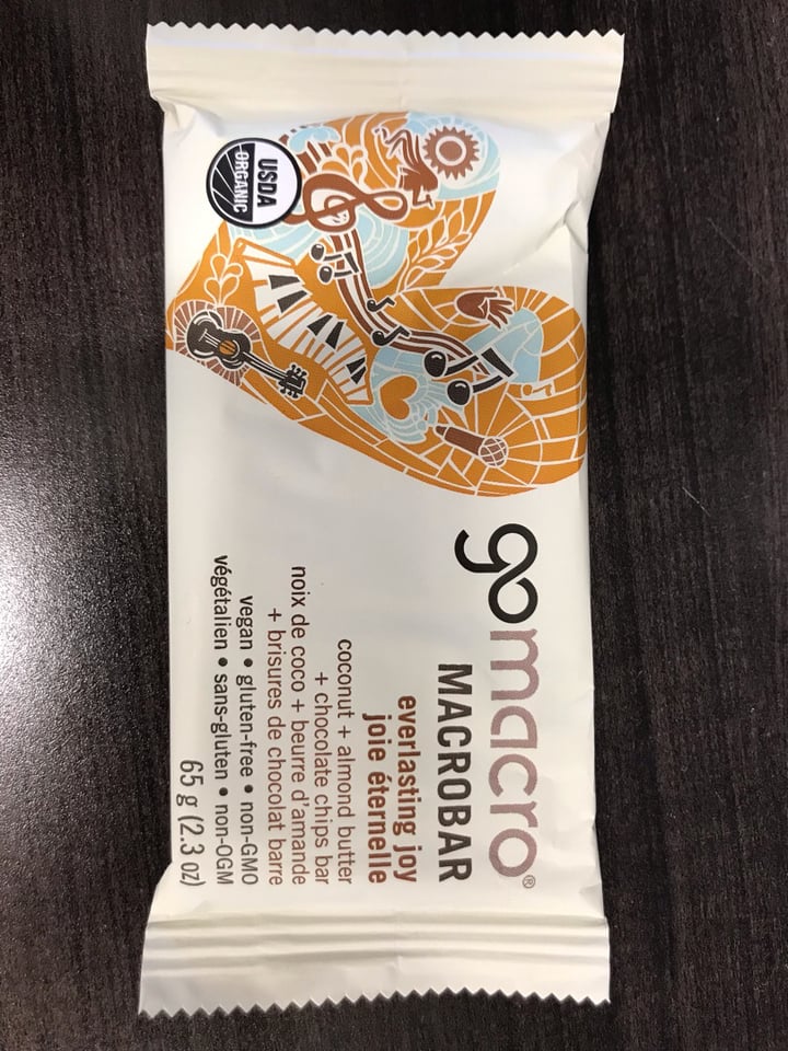 review photo of GoMacro Everlasting Joy - Coconut + almond butter + chocolate chip bar shared by @k8e on 21 Oct 2019 - review