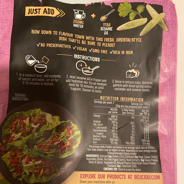 review photo of Deliciou San Choy Bow Veggie Meal Base shared by @nevyn on 12 Dec 2020 - review