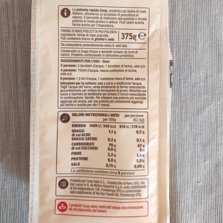 review photo of Coop Polenta rapida shared by @annagolfi on 29 Jun 2022 - review