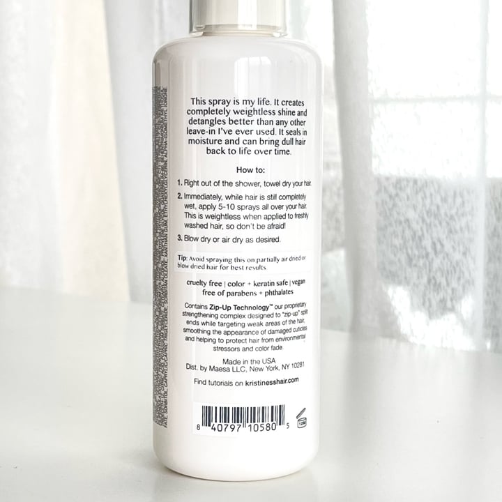 photo of Kristin Ess Hair Weightless Shine Leave-in Conditioner shared by @ina-n on  22 Oct 2021 - review