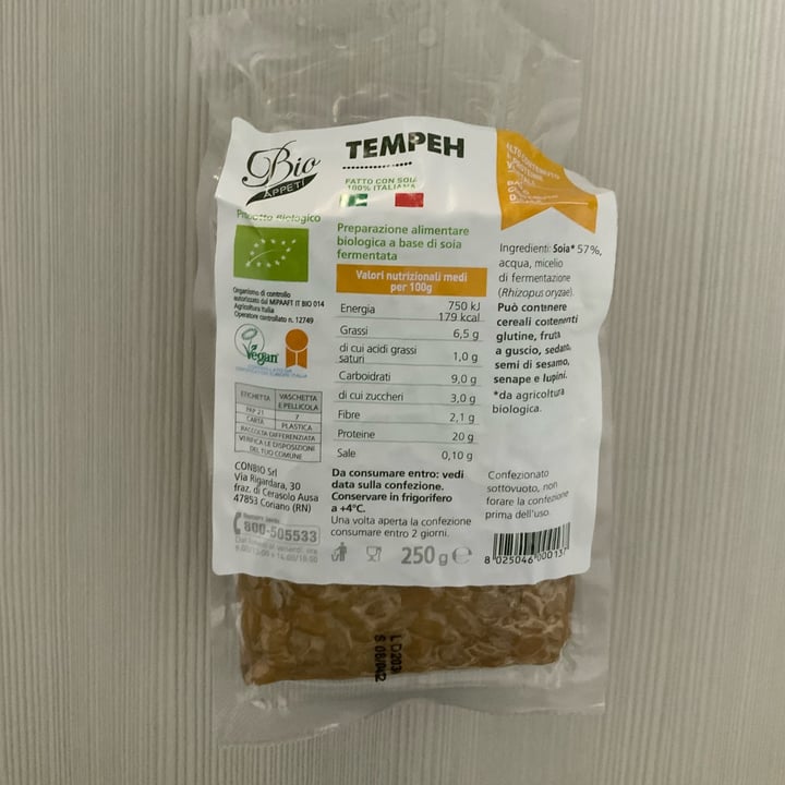 photo of Bio Appetì Tempeh shared by @ginnynthegiungle on  03 Apr 2022 - review