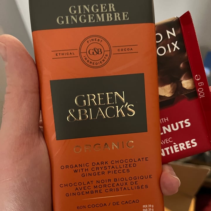 photo of Green & Black's Ginger chocolate shared by @mrsbubsmith on  29 Dec 2021 - review