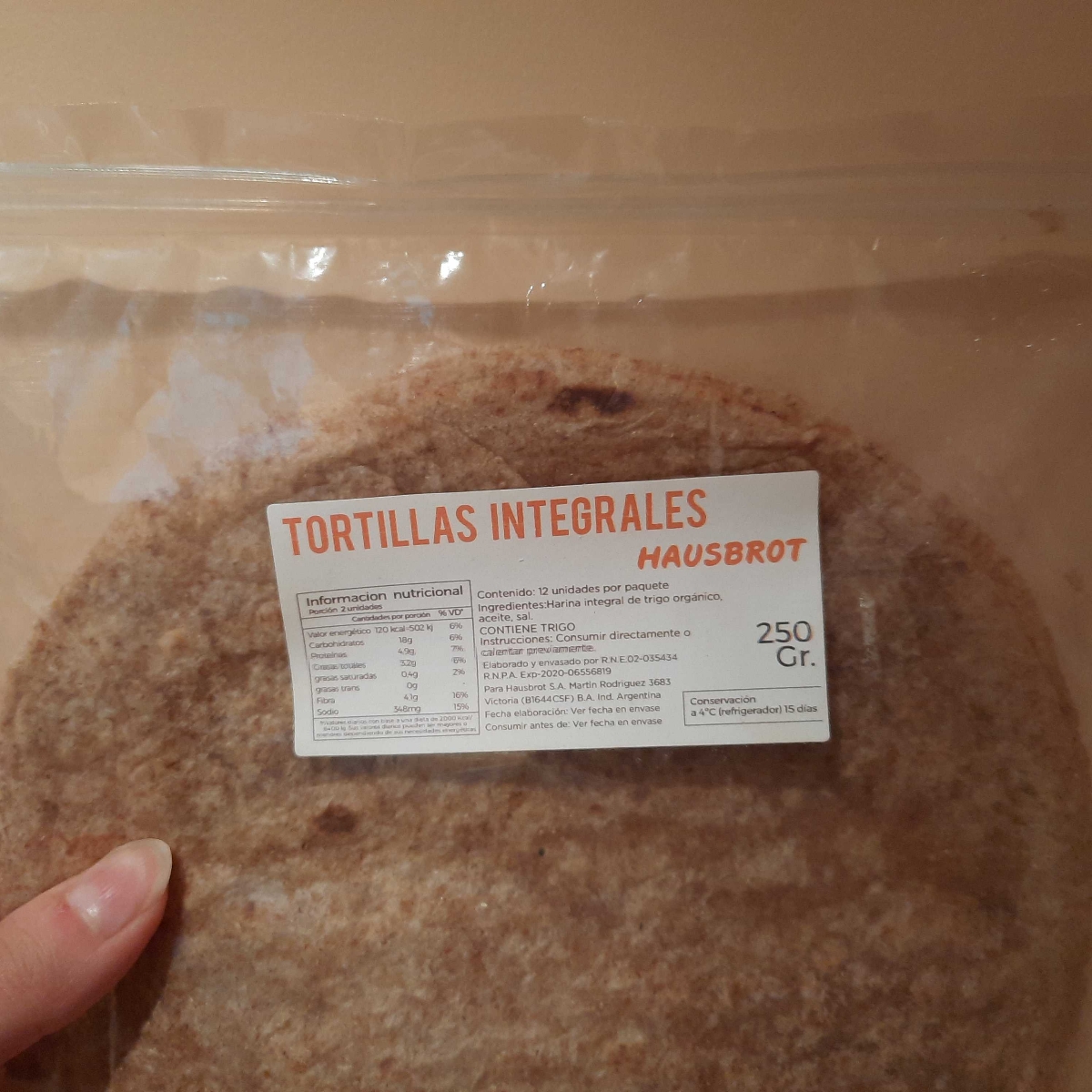 Tortillas Integrales from Hausbrot - Vegan Product Reviews &amp; Ratings ...