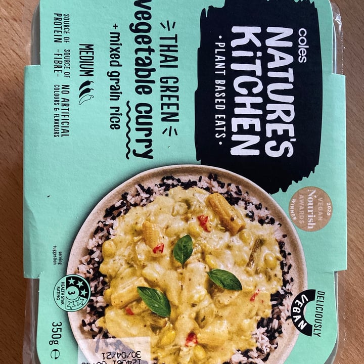 review photo of Coles Nature's Kitchen Thai green vegetable curry shared by @kvege on 23 Apr 2021 - review
