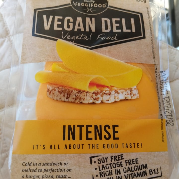photo of Vegan Deli Vegan Cheese Intense Cheddar Style Slices shared by @thehummingvegan on  05 Aug 2021 - review