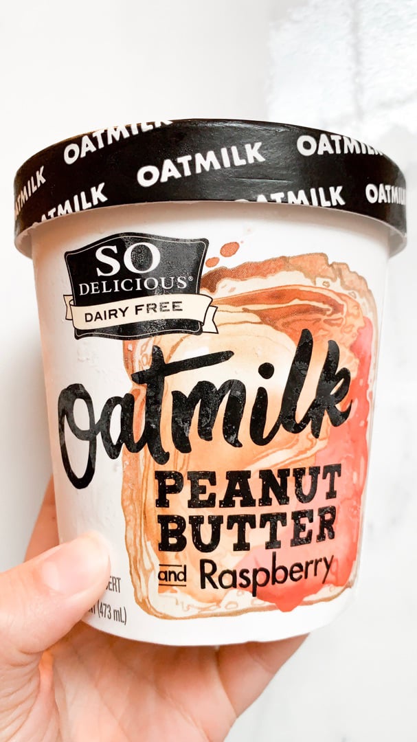 photo of So Delicious Dairy Free Oatmilk Peanut Butter and Raspberry Ice Cream shared by @soyvanillatte on  14 May 2019 - review