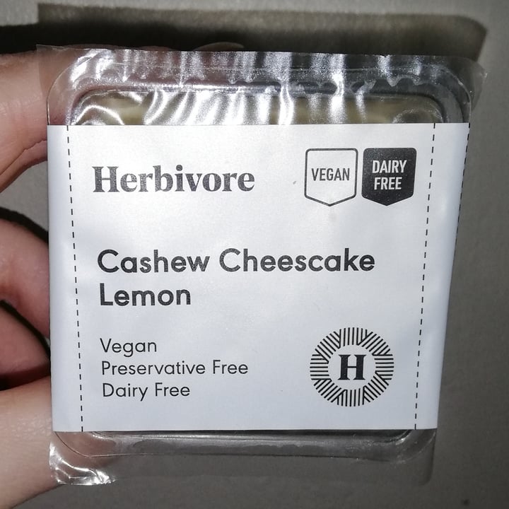 photo of Herbivore Cashew Cheesecake Lemon shared by @josiearmadillo on  04 May 2020 - review