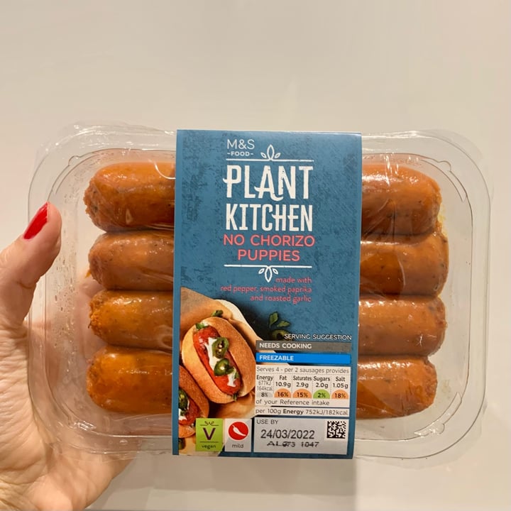 photo of Plant Kitchen (M&S) Chorizo puppies shared by @drteetee on  26 Mar 2022 - review