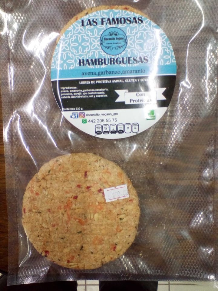 photo of Rinconcito Vegano Hamburguesas de Avena, Amaranto y Garbanzo shared by @rinconcitovegano on  14 Mar 2020 - review