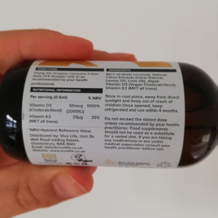 photo of Vivo Life D3- Vegan D3 & K2 Complex shared by @johannaclaudia on  22 Dec 2020 - review