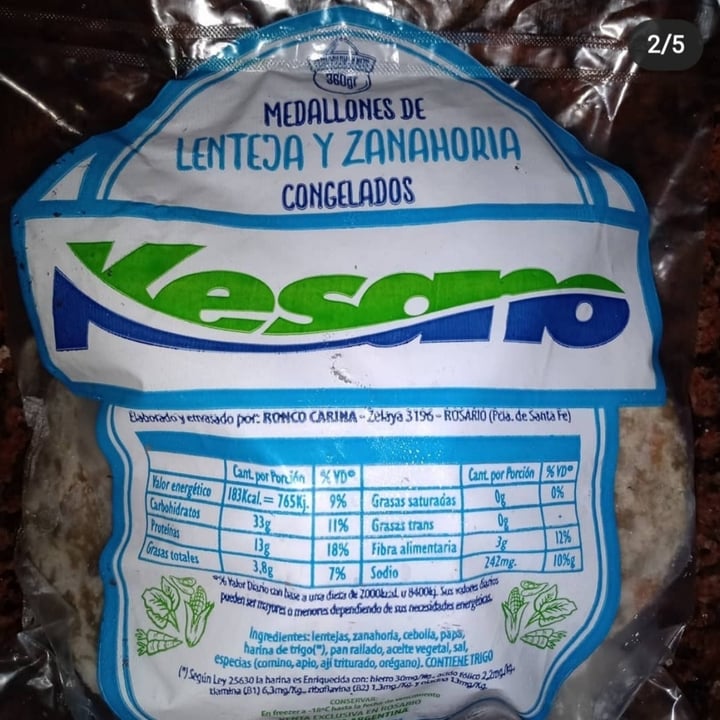 review photo of Kesano Medallones De Legumbres y Vegetales shared by @iarita on 22 Sep 2021 - review