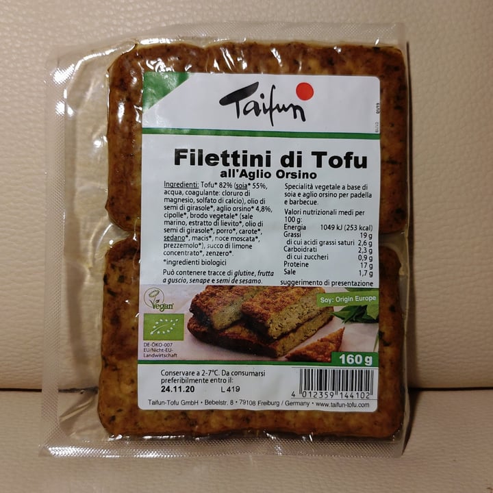 photo of Taifun Filettini di Tofu all'Aglio Orsino shared by @giusvisions on  26 Oct 2020 - review