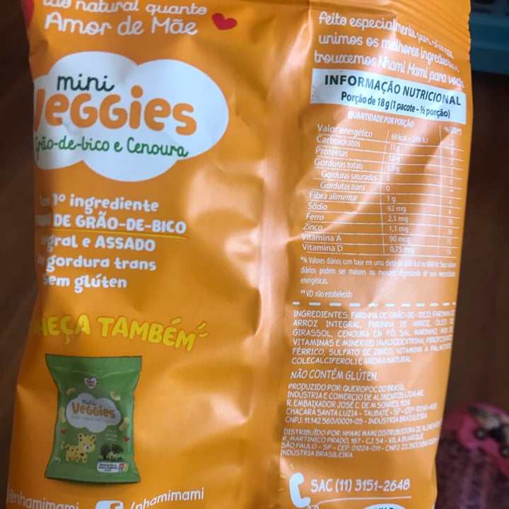 review photo of Nhami Mami Mini Veggies grão de bico e cenoura shared by @luaneshimabuku on 25 May 2022 - review