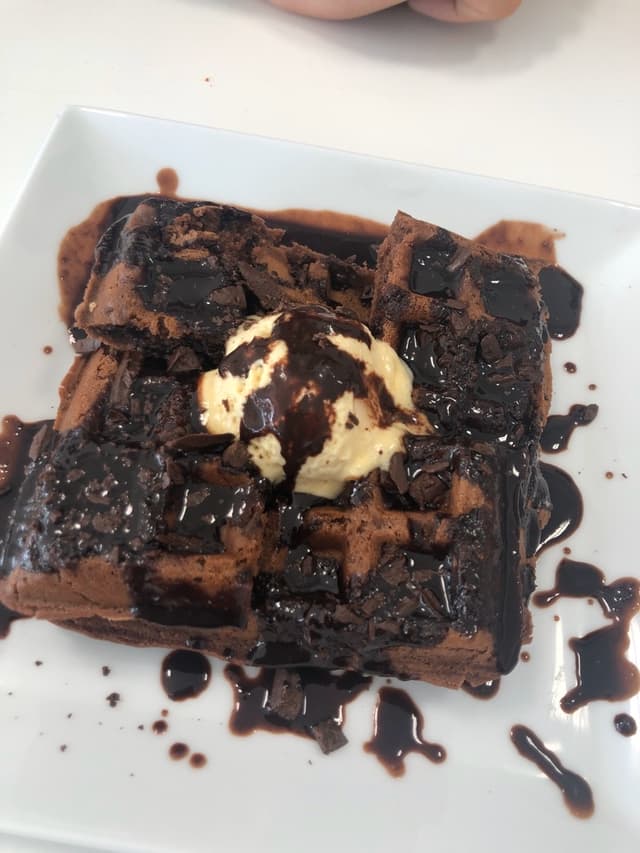 Foto do prato “Chocolate Waffels”