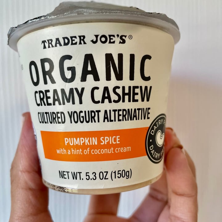 photo of Trader Joe's Organic Creamy Cashew Cultured Yogurt Alternative: Pumpkin Spice shared by @elisacasillas on  07 Nov 2021 - review