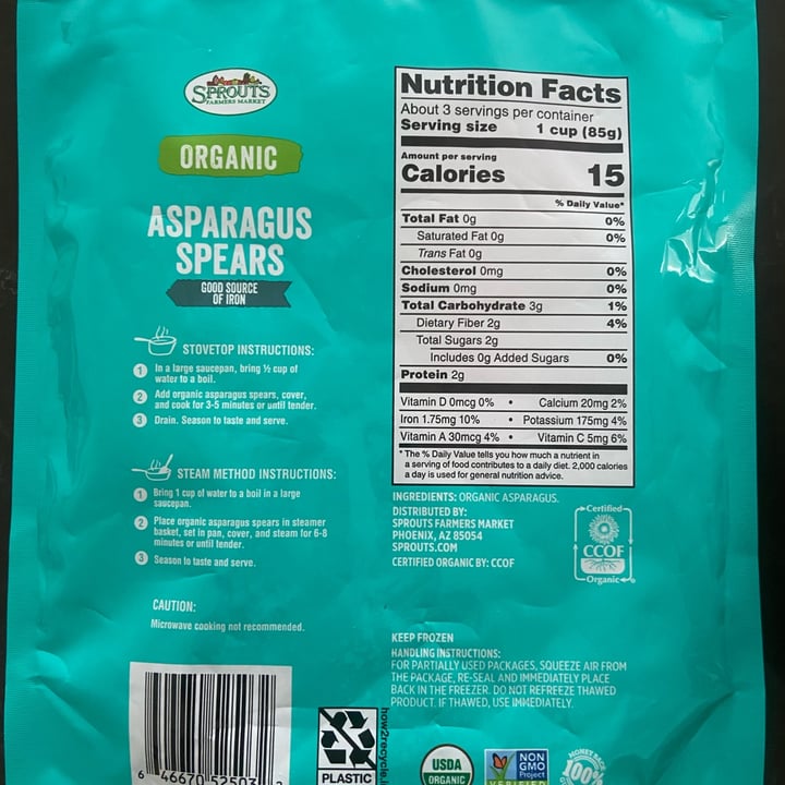 review photo of Sprouts Farmers Market Organic Asparagus Spears shared by @daphneb on 01 Aug 2022 - review