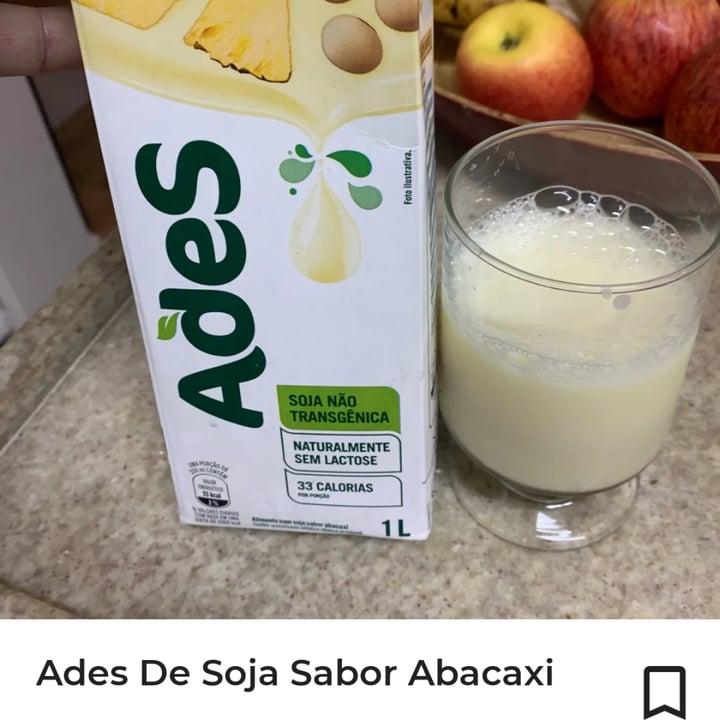 photo of Ades Ades de soja sabor abacaxi shared by @simonelivani on  26 May 2022 - review