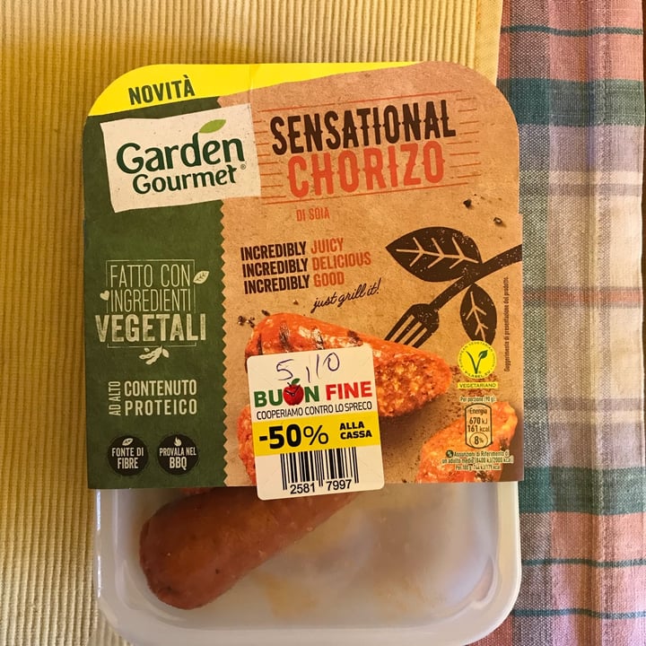 photo of Garden Gourmet Sensational Chorizo shared by @nikyveg on  25 Sep 2022 - review