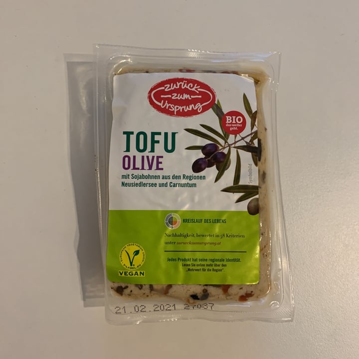 photo of Zurück zum Ursprung Tofu olive shared by @chst on  17 Dec 2020 - review