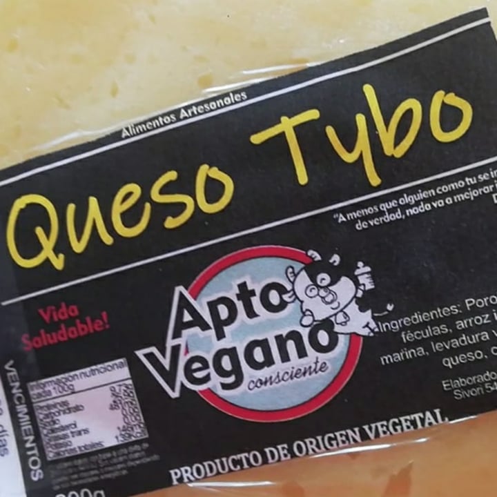 photo of Apto Vegano Consciente Queso tybo shared by @nadya84 on  12 Jan 2021 - review