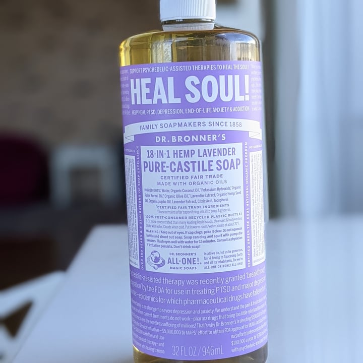 Dr. Bronner's 18IN1 Hemp Lavender Pure Castile Soap Review abillion