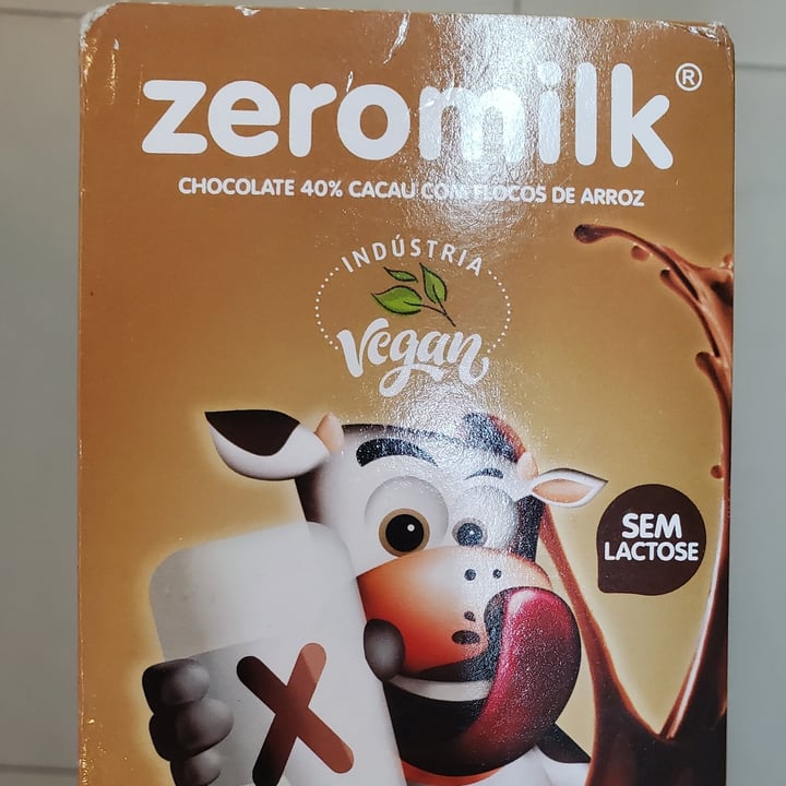 photo of Zeromilk Chocolate 40% Cacau com Flocos de Arroz shared by @mmfabi on  13 May 2022 - review