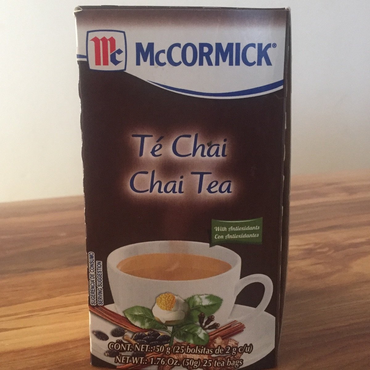 Chai Tea, 25 Tea Bags, 1.76 oz (50 g)