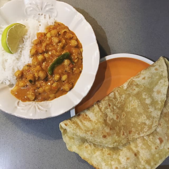 菜肴“Chickpea curry - frozen range”的照片